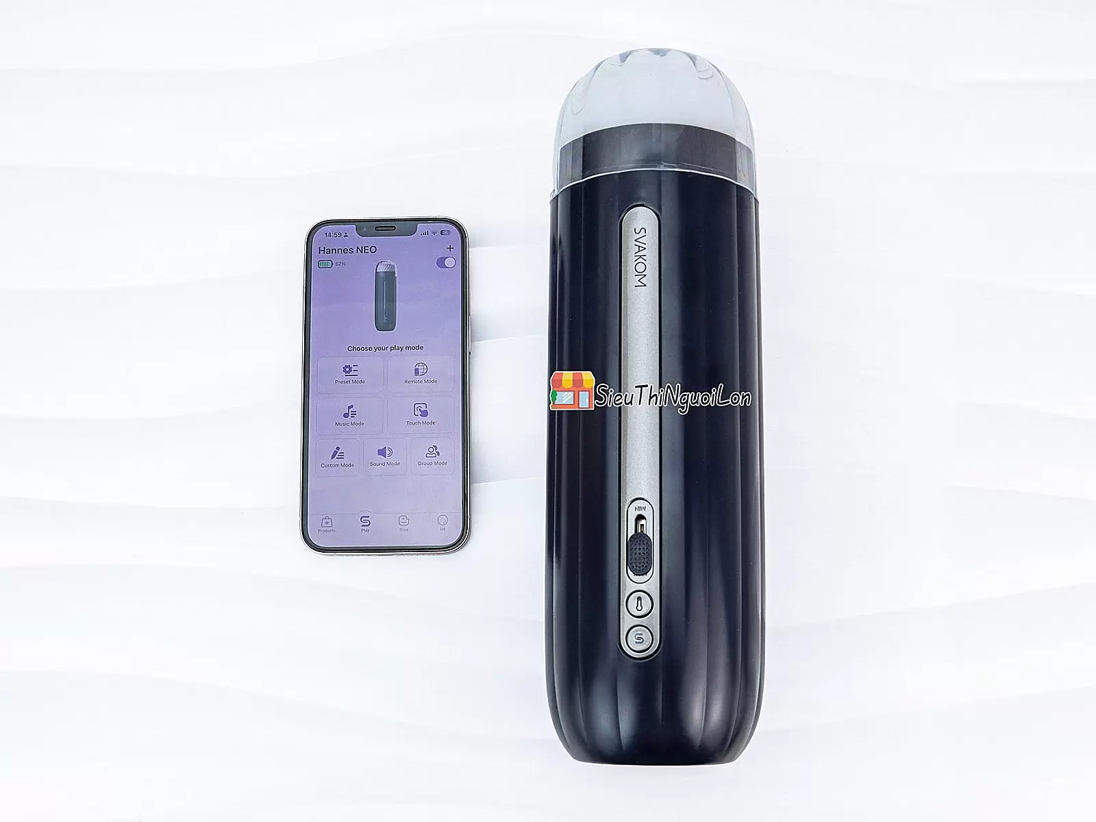 Âm Đạo Giả Svakom Hannes NEO Rung Thụt – Mút – Ấm Nóng Cao Cấp