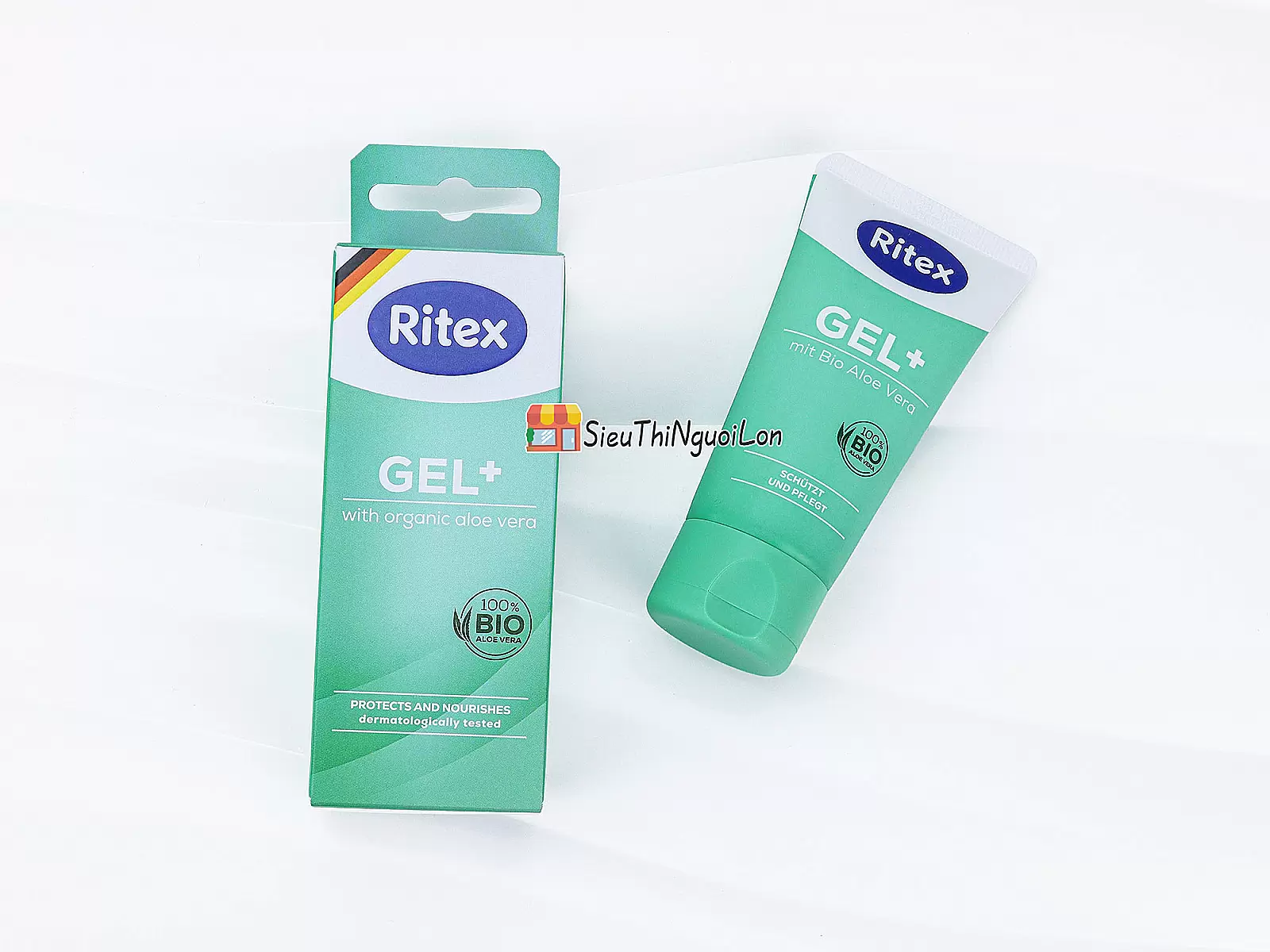Gel bôi trơn dưỡng da lô hội Ritex GEL+ bổ sung độ ẩm và chăm sóc vùng da nhạy cảm