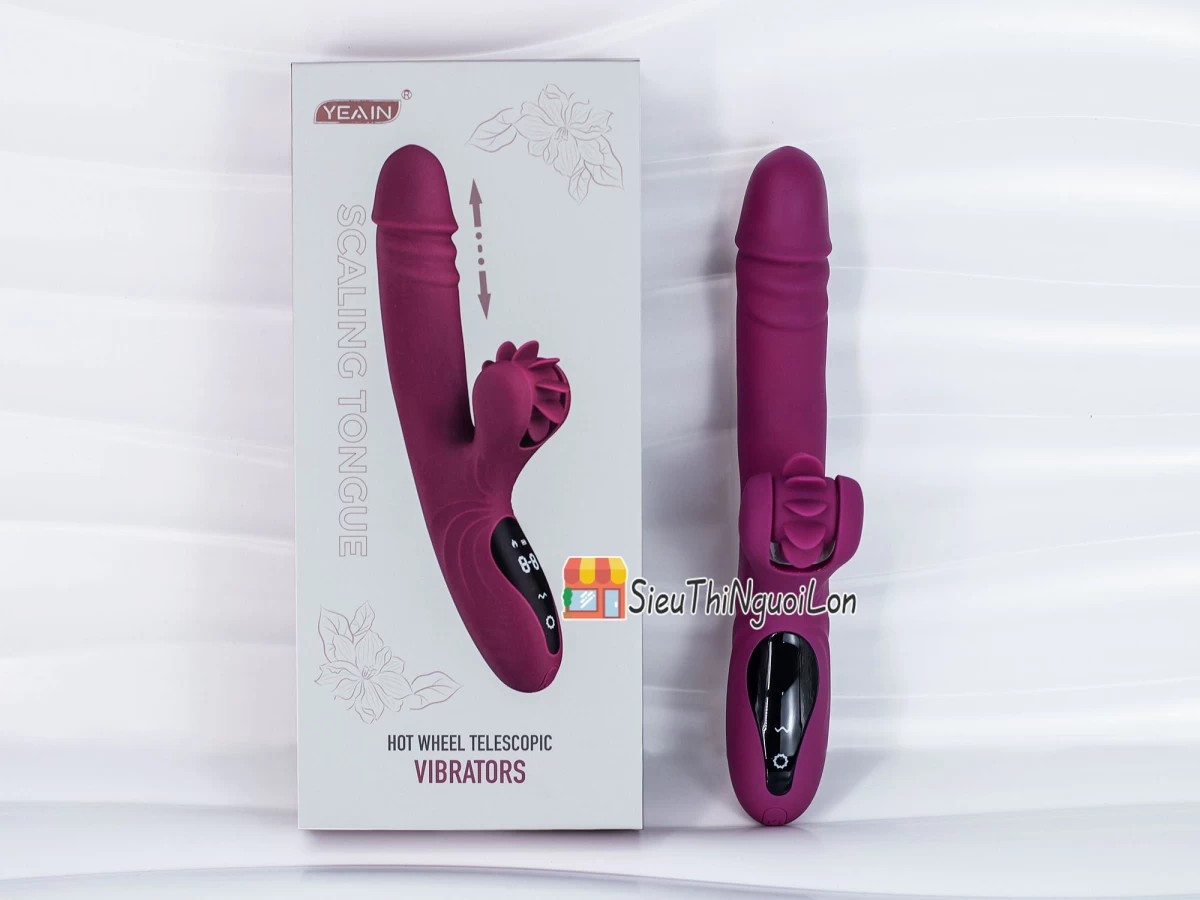 Máy massage Yeain Vibrators rung thụt có lưỡi liếm cảm ứng