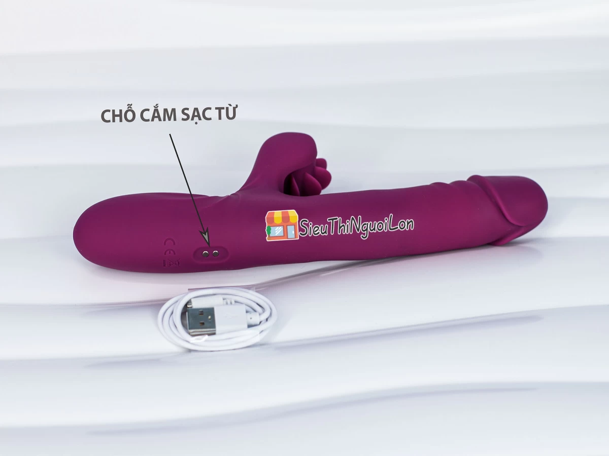 Máy massage Yeain Vibrators rung thụt có lưỡi liếm cảm ứng