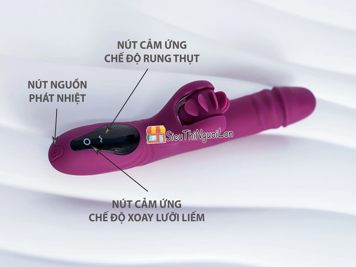 Máy massage Yeain Vibrators rung thụt có lưỡi liếm cảm ứng