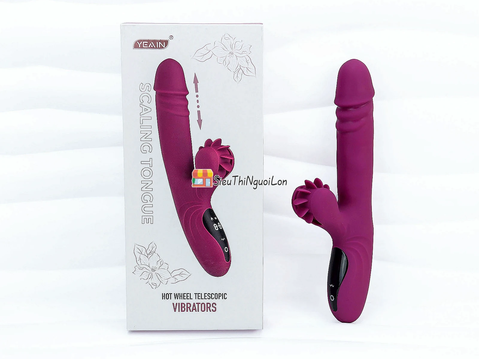 Máy massage Yeain Vibrators xoay – thụt – rung – liếm – sưởi ấm cảm ứng