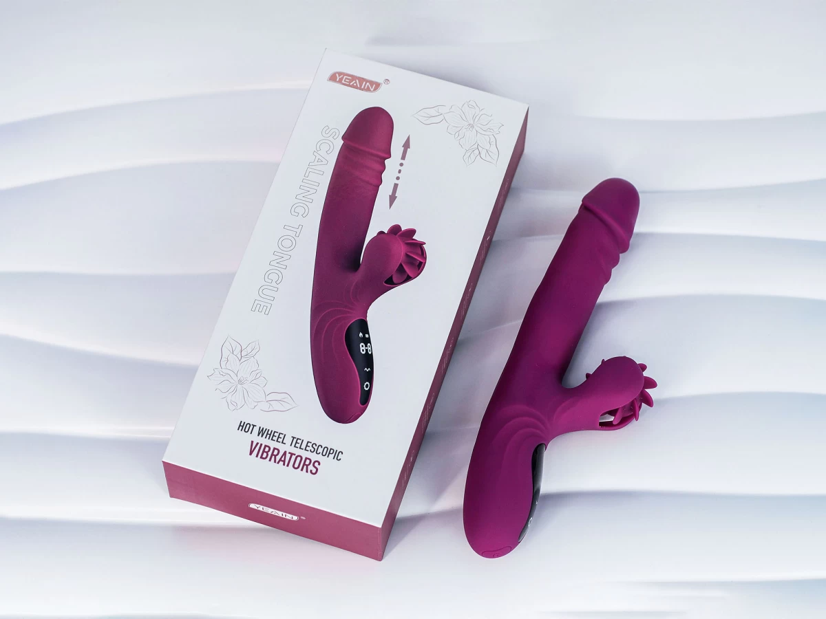 M&aacute;y massage Yeain Vibrators rung thụt c&oacute; lưỡi liếm cảm ứng