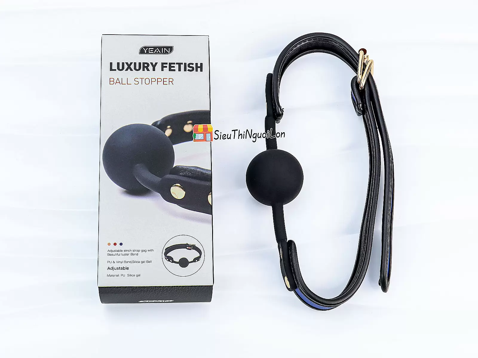 Đồ chơi bạo dâm khoá miệng silicon da 3 màu Luxury Fetish