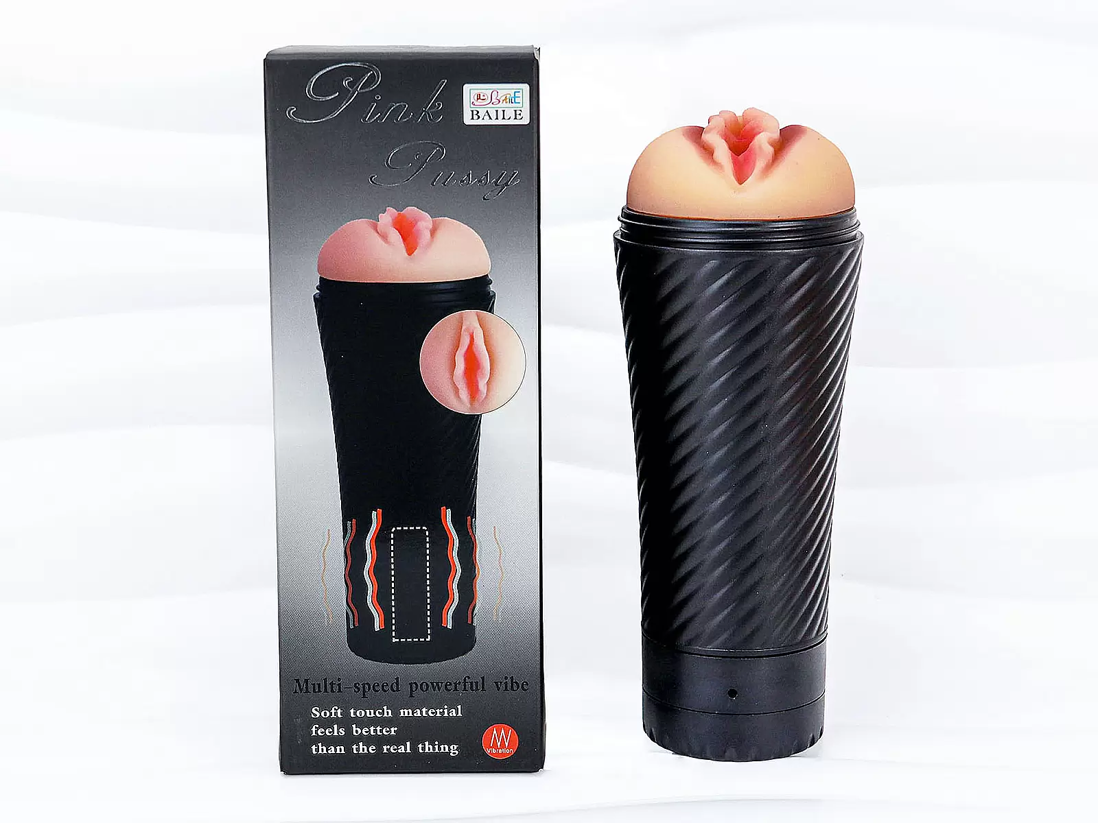 Âm đạo giả đèn pin Pink Pussy có rung