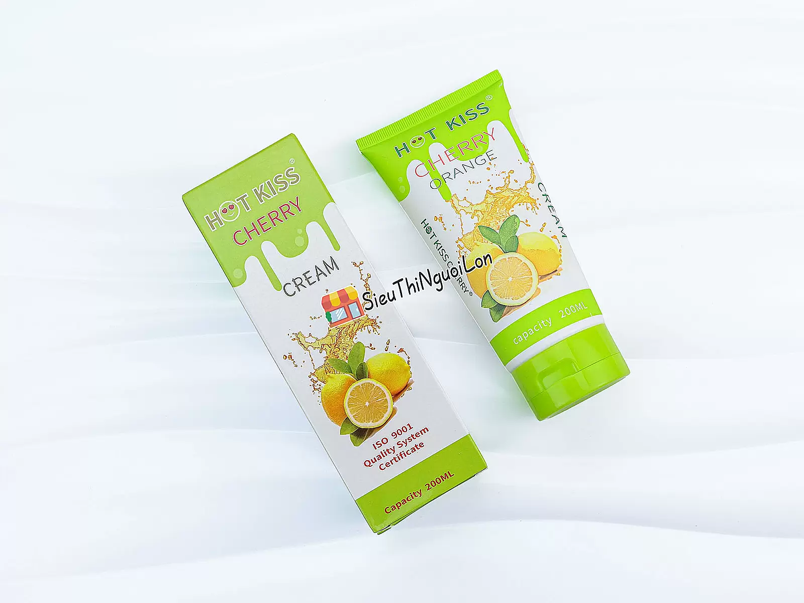 Gel bôi trơn Hot Kiss hương cam chai lớn 200ml