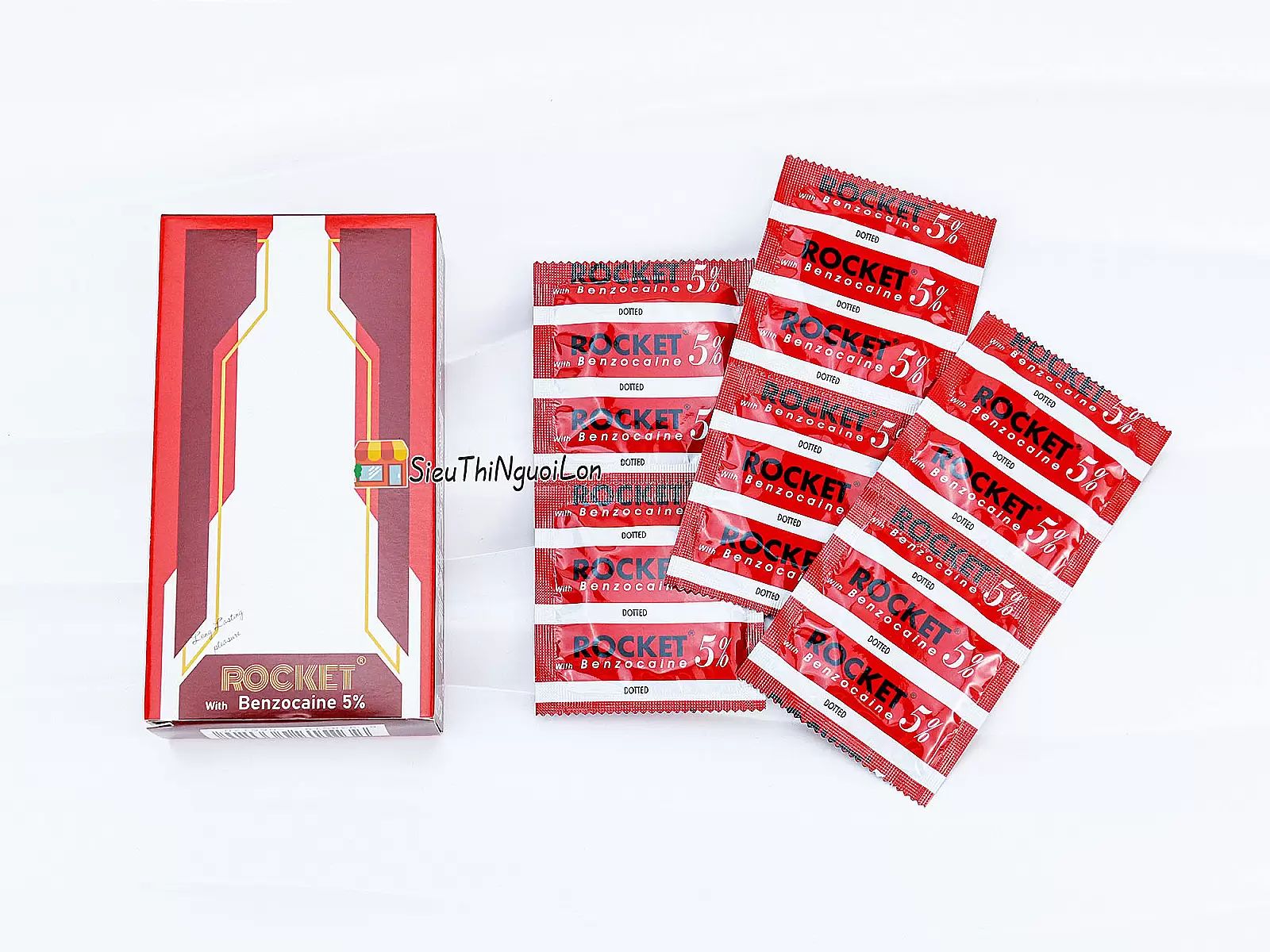 Bao cao su Rocket with Benzocaine 5% gai nổi