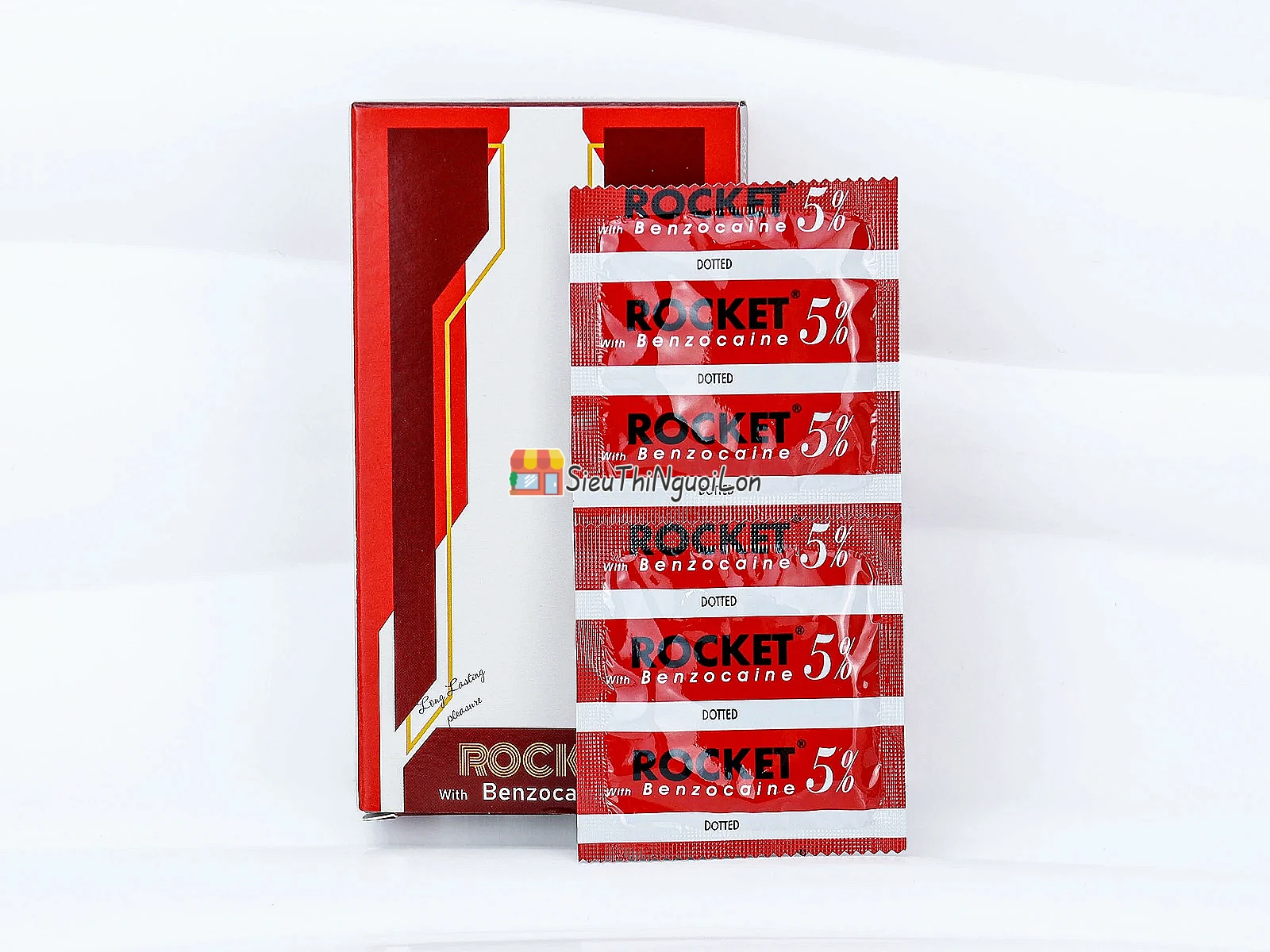 Bao cao su Rocket with Benzocaine 5% gai nổi, kéo dài thời gian quan hệ
