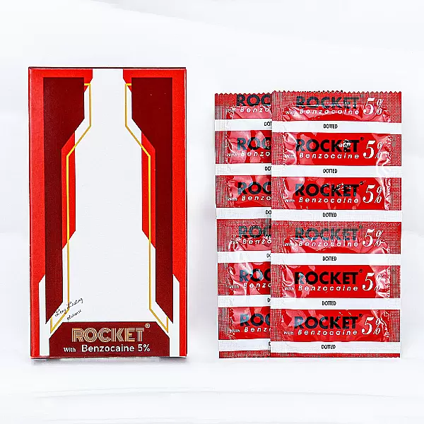 Bao cao su Rocket with Benzocaine 5% gai nổi
