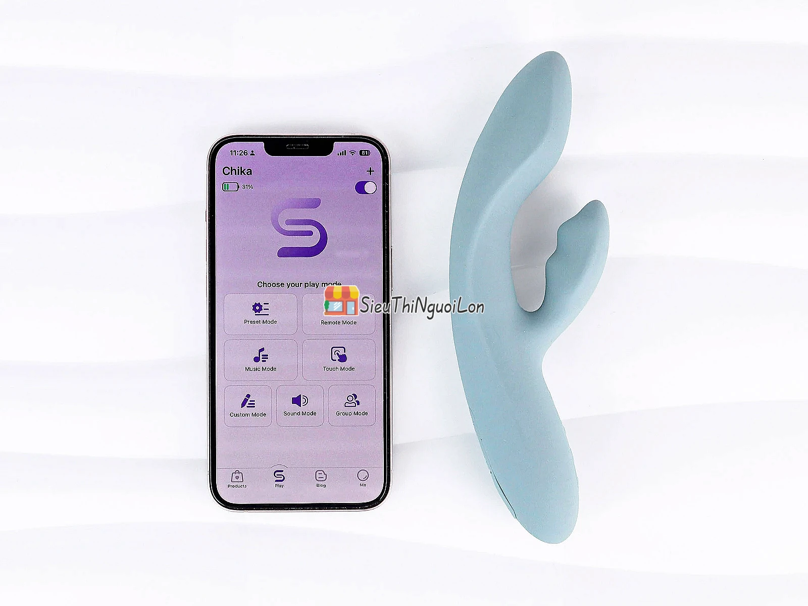 Máy massage điểm G Svakom Chika rung phát nhiệt ấm nóng