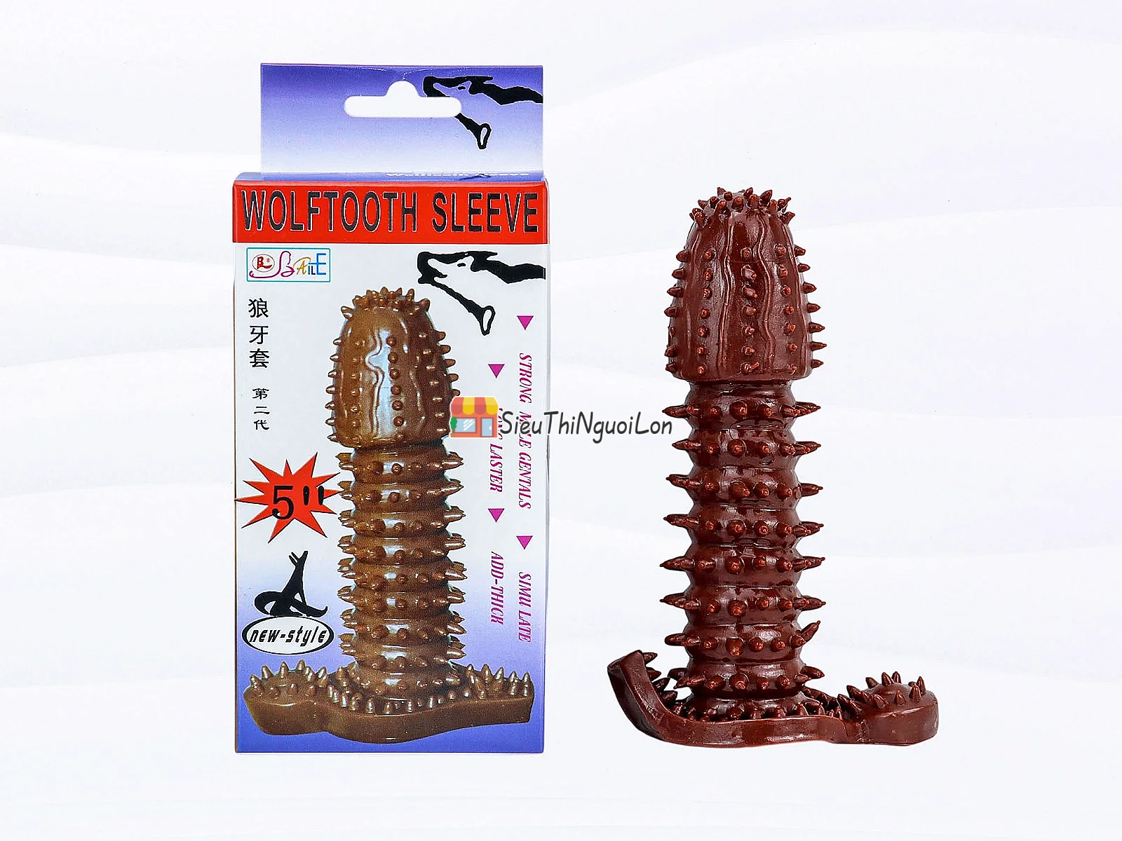 Bao cao su đôn gai siêu mềm Wolftooth Sleeve