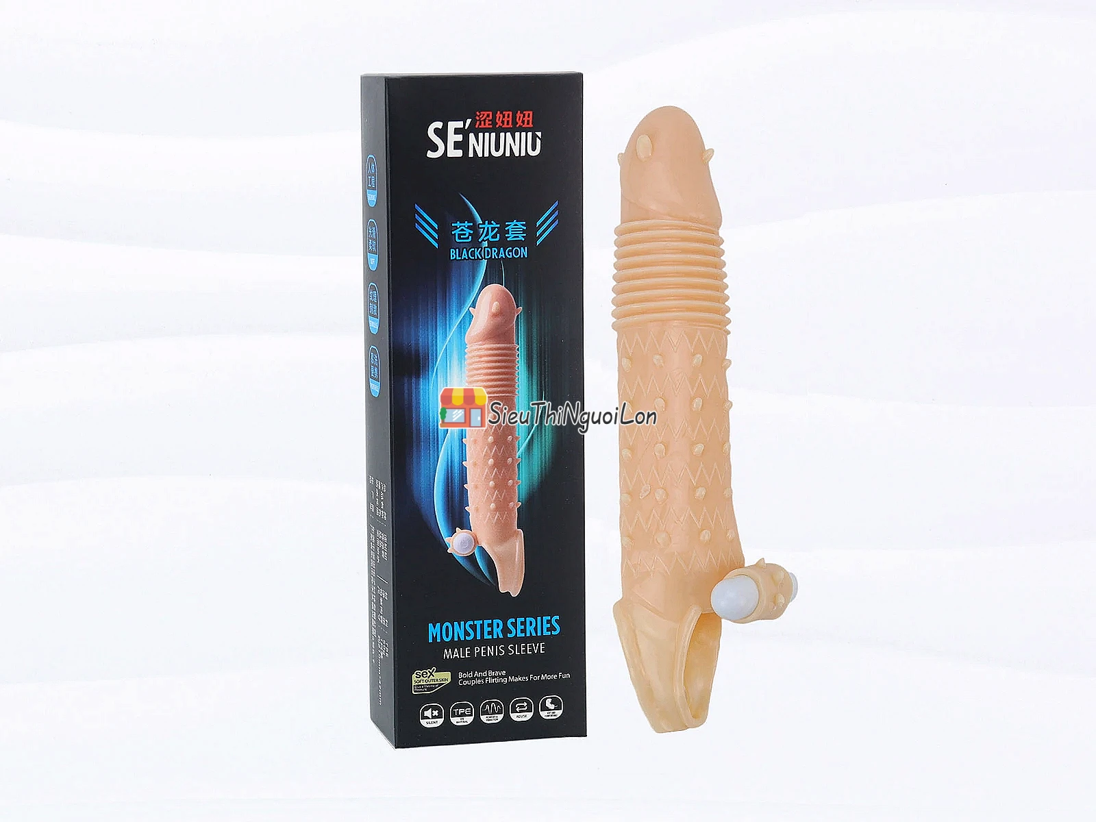 Bao cao su đôn dên Se'niuniu gai bi đầu siêu mềm mại rung gốc