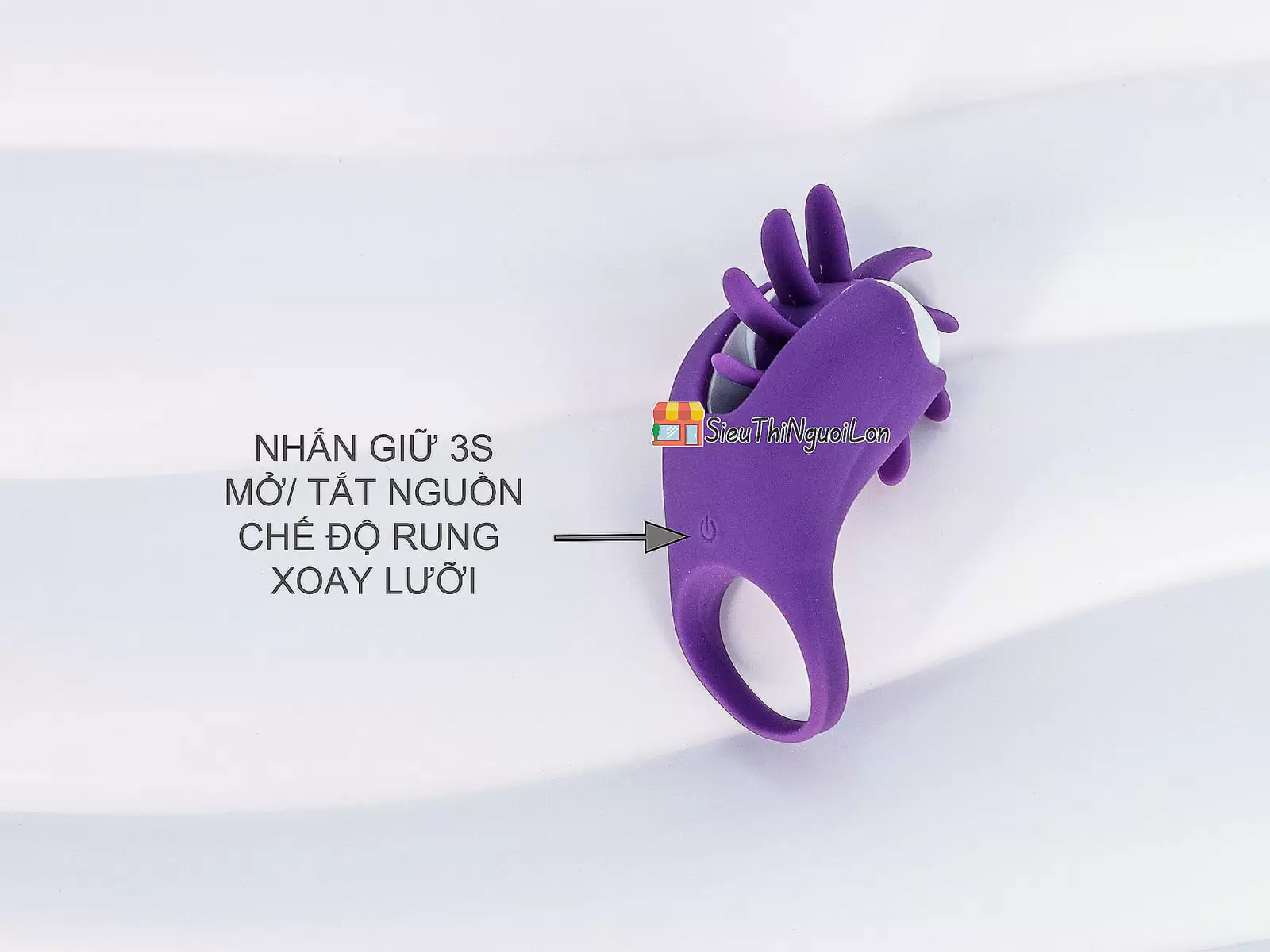 Vòng đeo lưỡi rung xoay kích thích CHI rung 10 chế độ