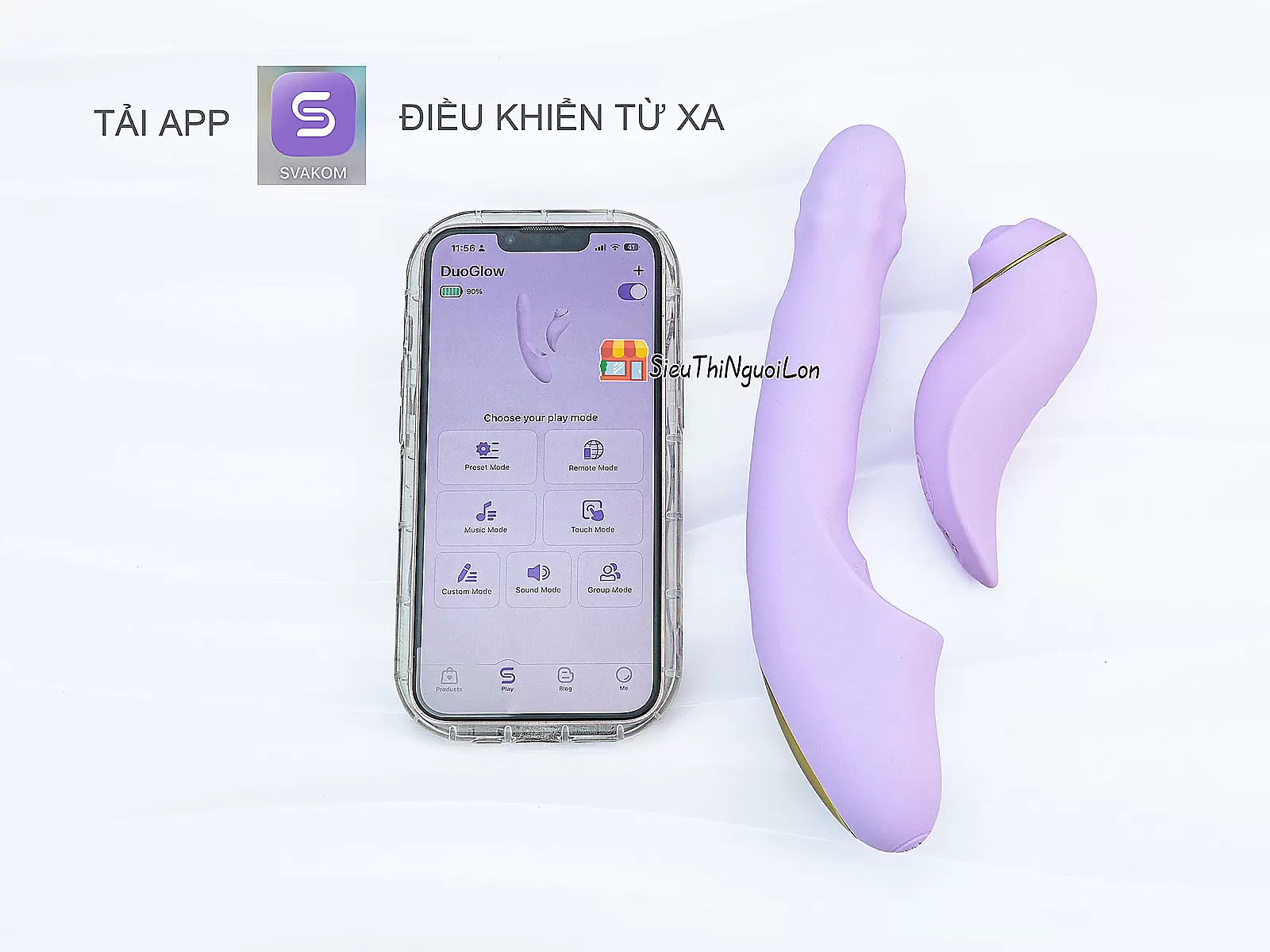 Máy massage Svakom Duoglow đa năng điều khiển từ xa qua App