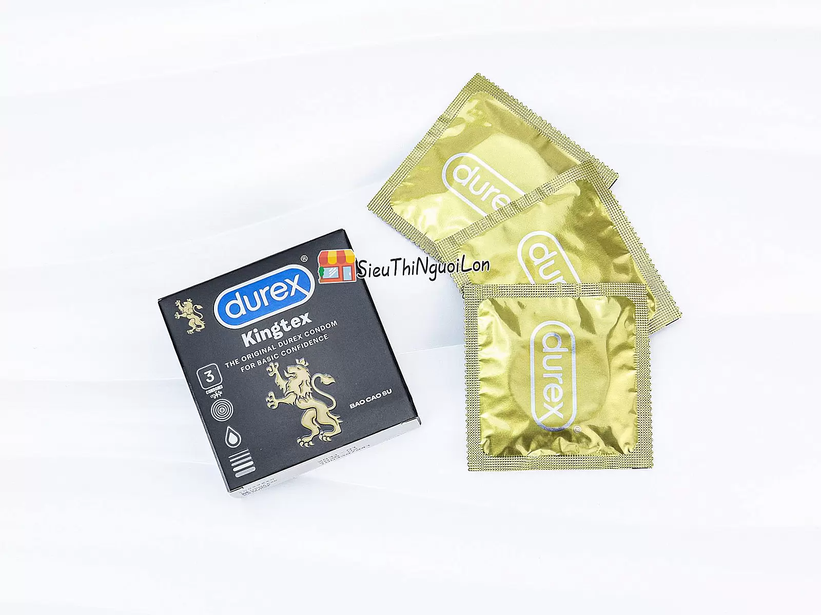 Bao cao su Durex Kingtex 3 bao ôm sát tự nhiên
