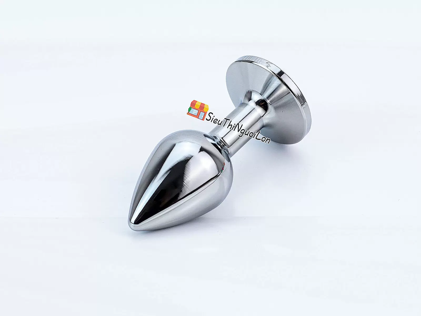 Đồ chơi kích hậu Inox size vừa đế pha lê nhiều màu sắc