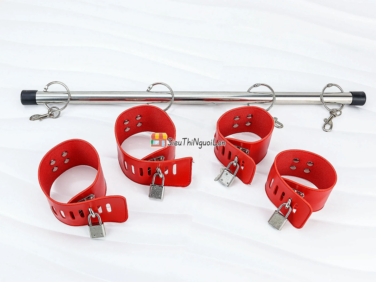 Đồ chơi tình yêu khóa tay và chân đỏ đen khám phá cảm xúc mới lạ