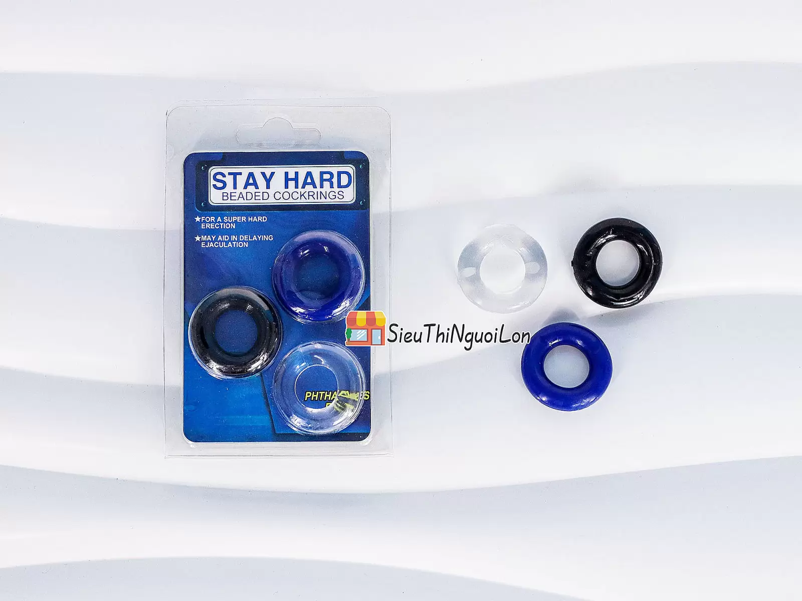 Vòng trơn đeo dương vật Stay Hard 3 màu