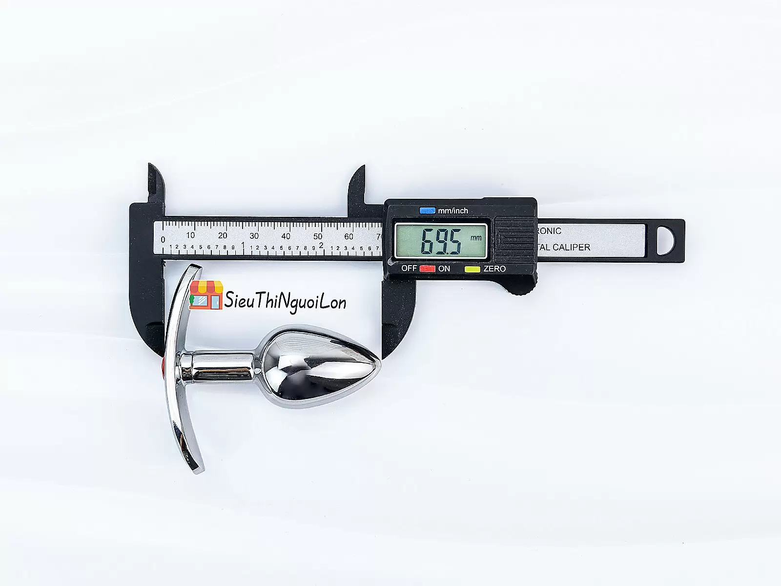 Dụng cụ kích thích hậu môn inox có tay cầm