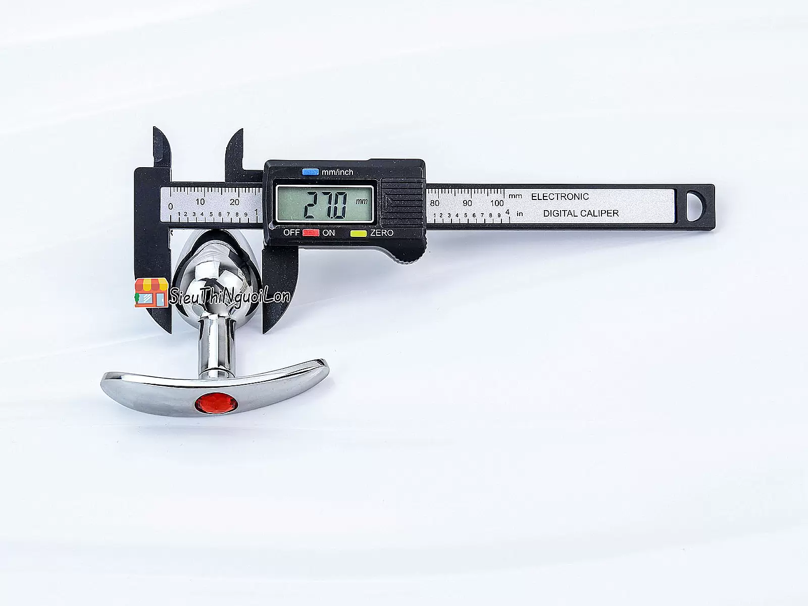 Dụng cụ kích thích hậu môn inox có tay cầm