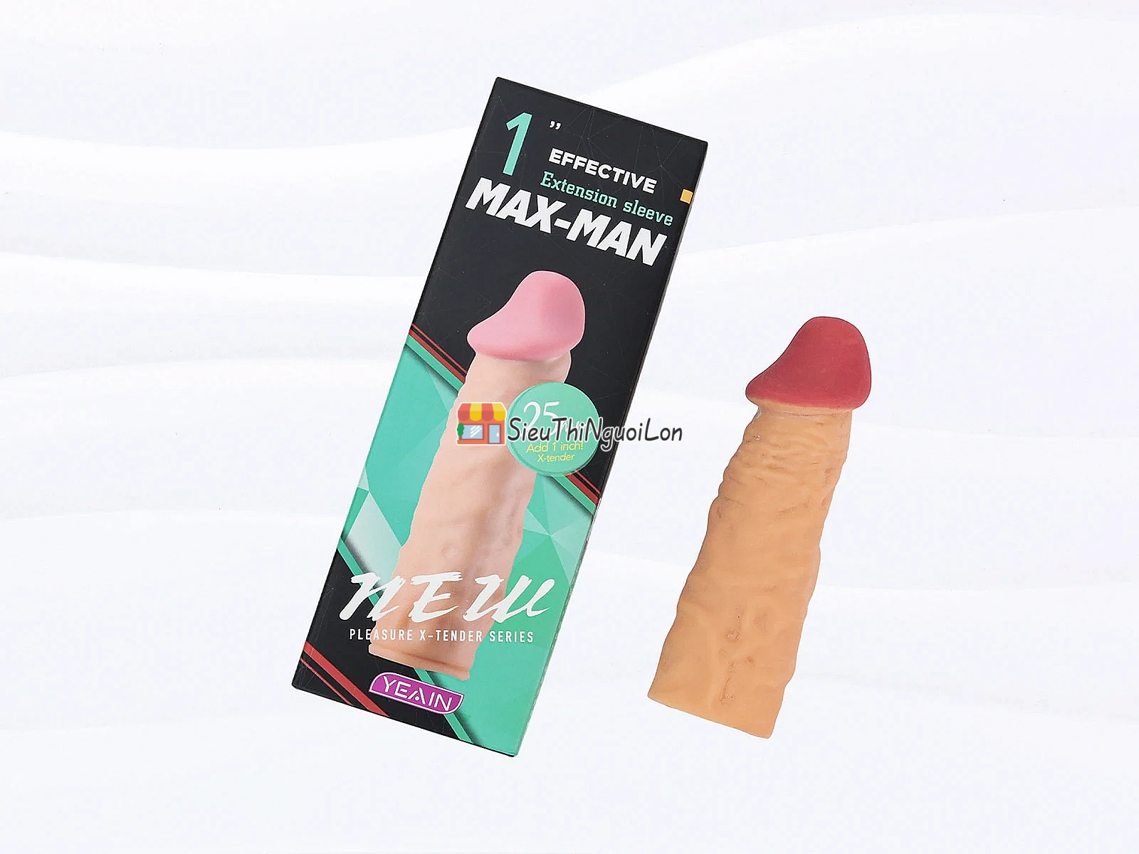 Bao cao su đôn dên Max Man 25mm tăng kích thước gân nổi siêu sướng