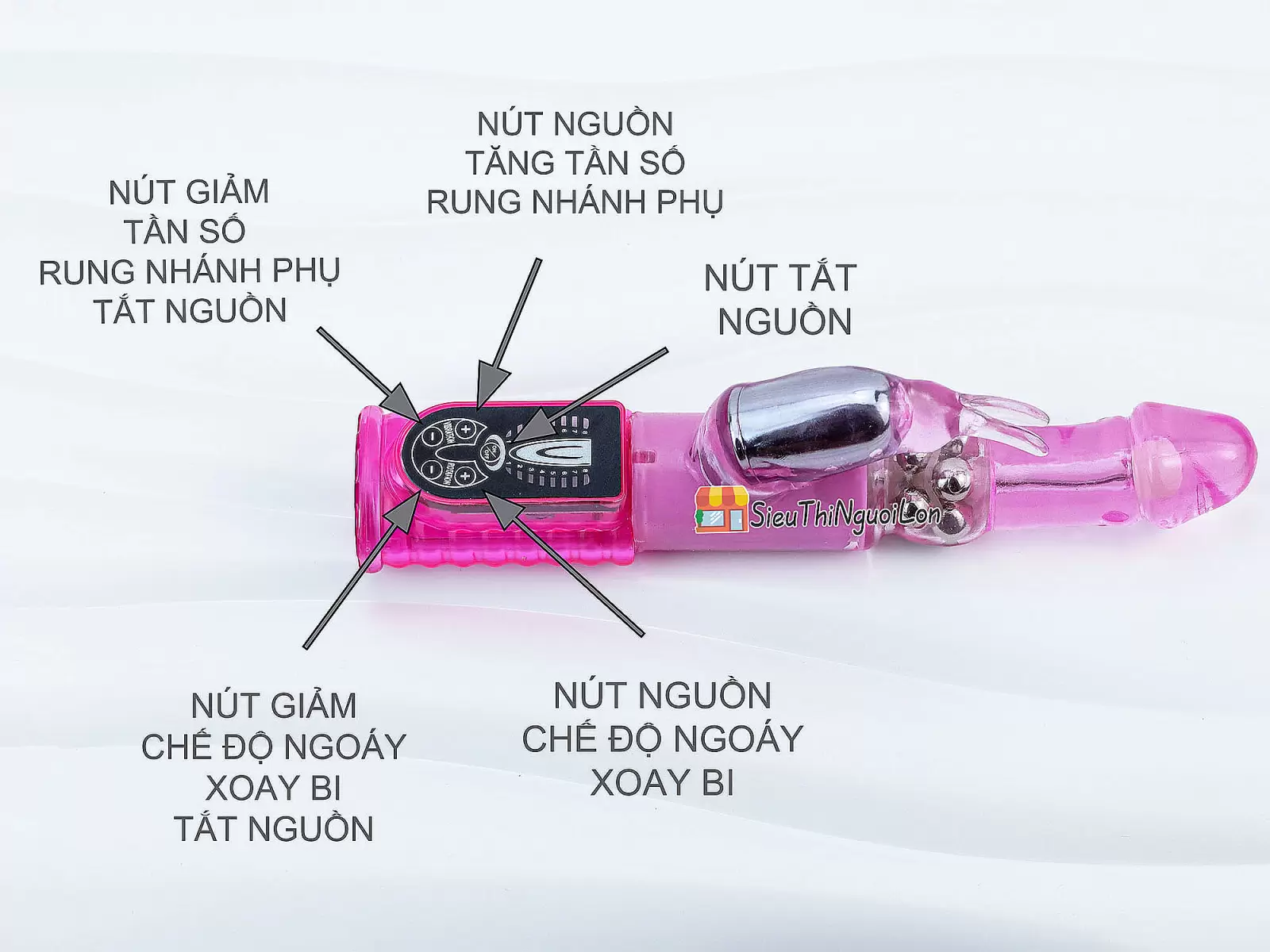 Dương vật giả có nhánh đa năng Lovely rung ngoáy xoay bi nhiều chế độ