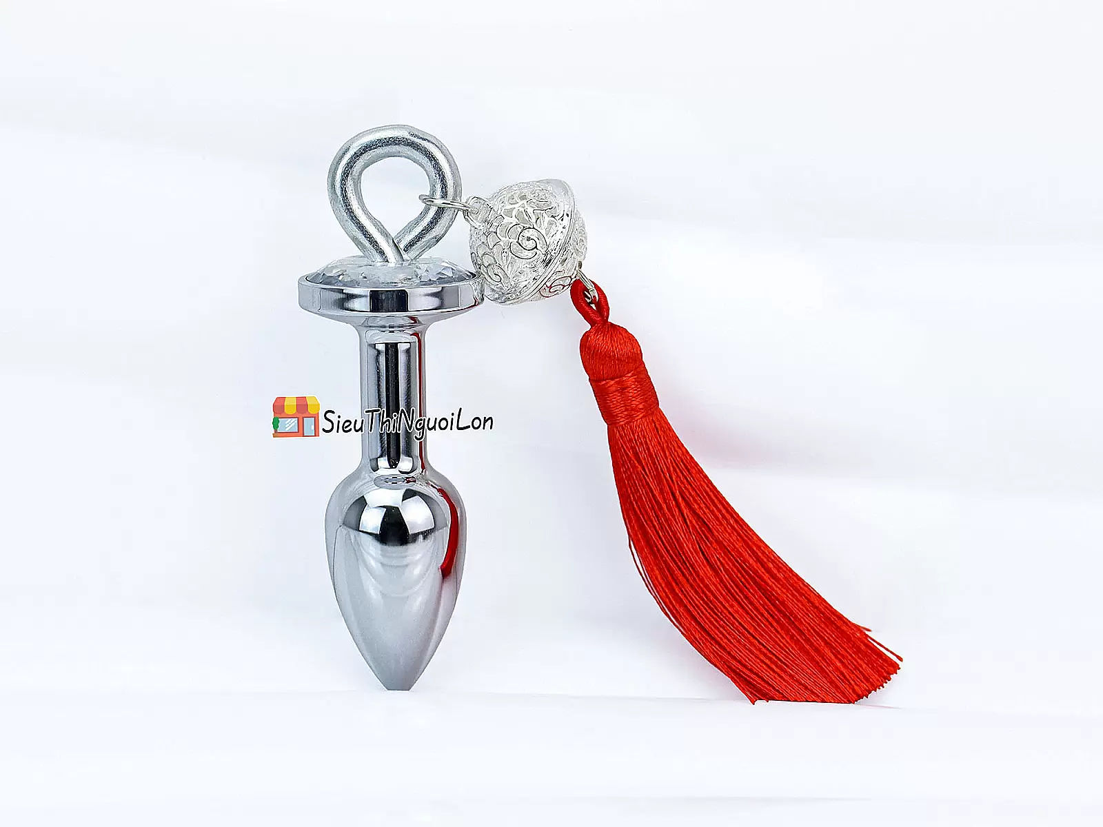 Đồ chơi kích hậu inox cao cấp kèm tua đỏ quyến rũ