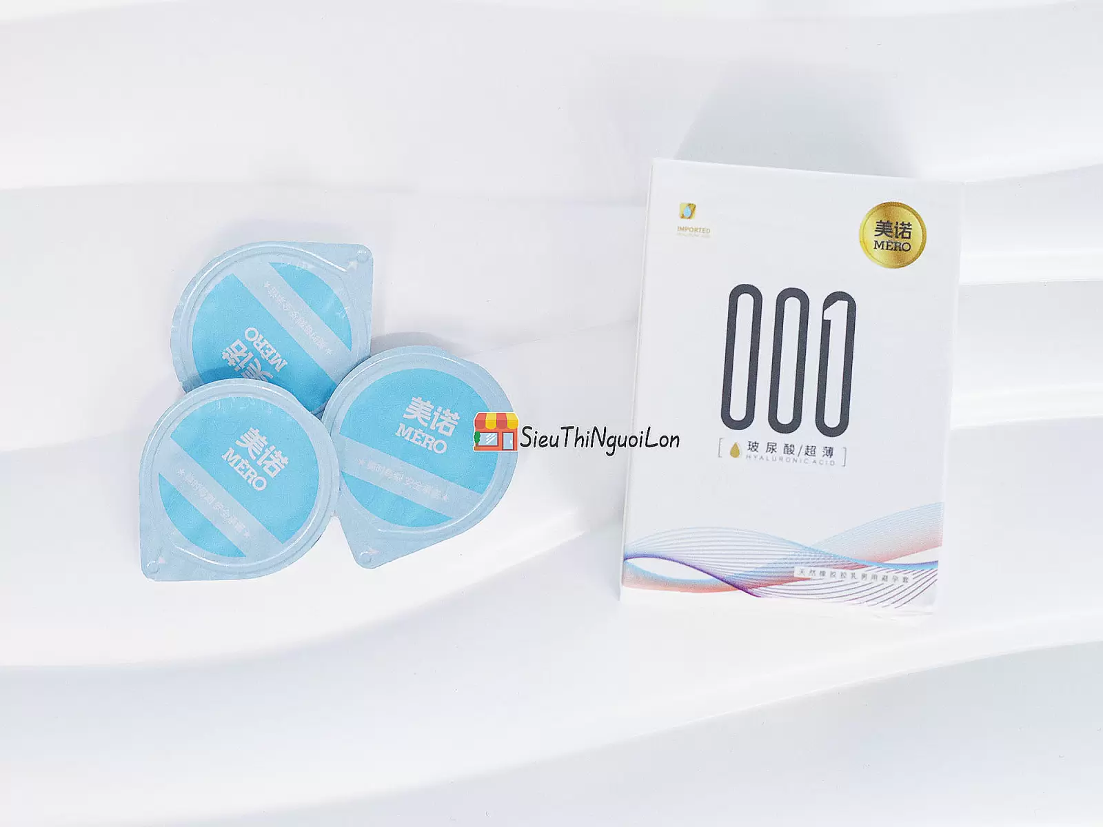 Bao cao su MERO 001 Hyaluronic Acid siêu mỏng, siêu mềm mại