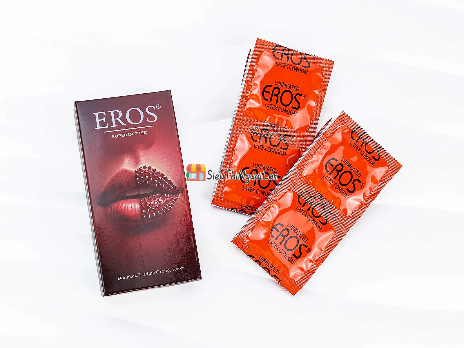 Bao cao su EROS Super Dotted tăng khoái cảm với thiết kế gai nổi độc đáo