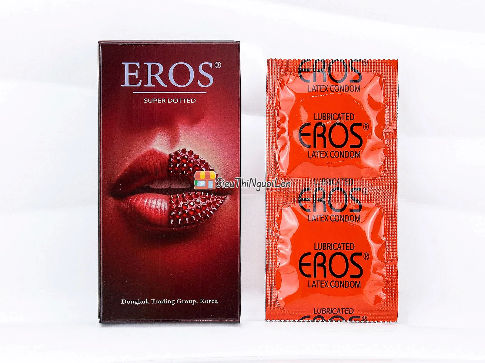 Bao cao su EROS Super Dotted tăng khoái cảm với thiết kế gai nổi độc đáo