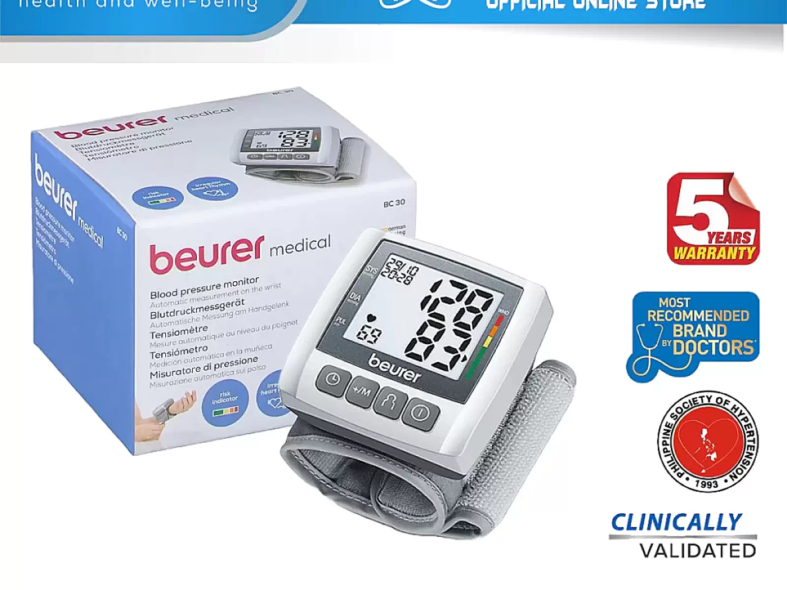 Máy đo huyết áp cổ tay Beurer BC30