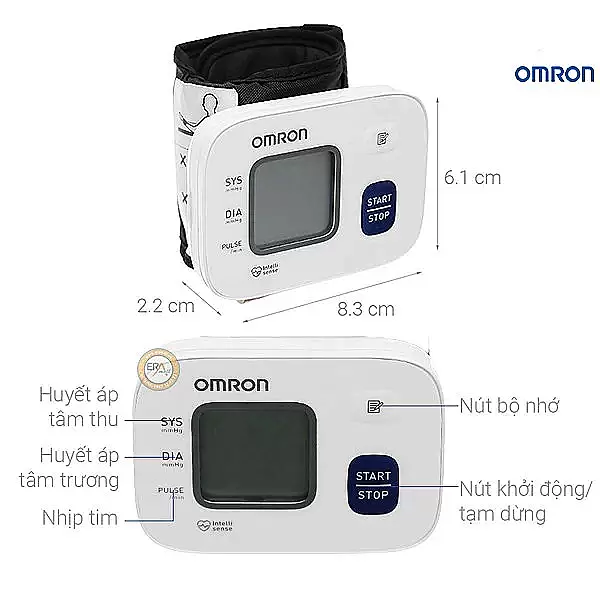 Máy đo huyết áp cổ tay Omron HEM-6161