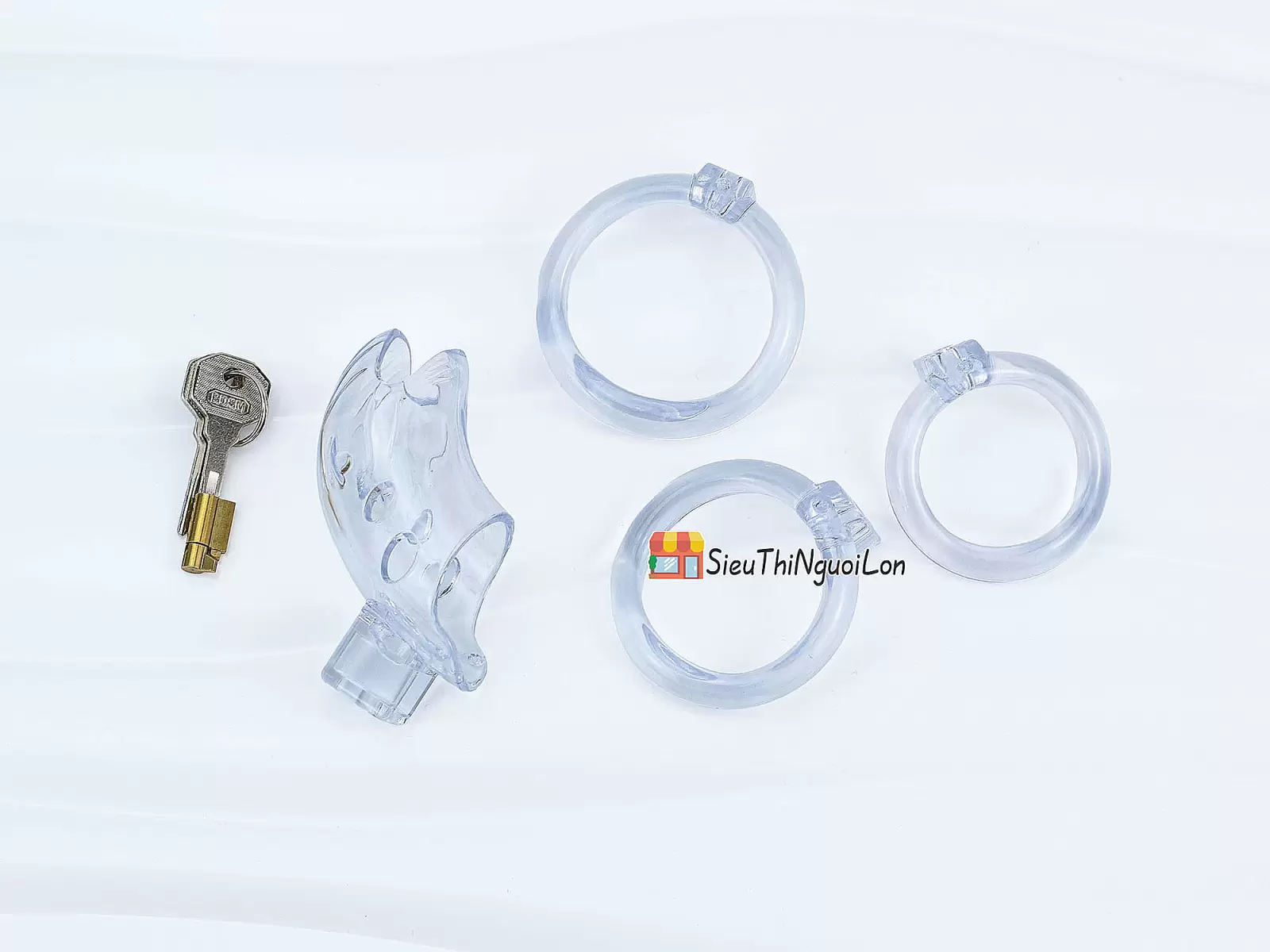 Đồ chơi bạo dâm khoá dương vật nhựa có chìa khoá