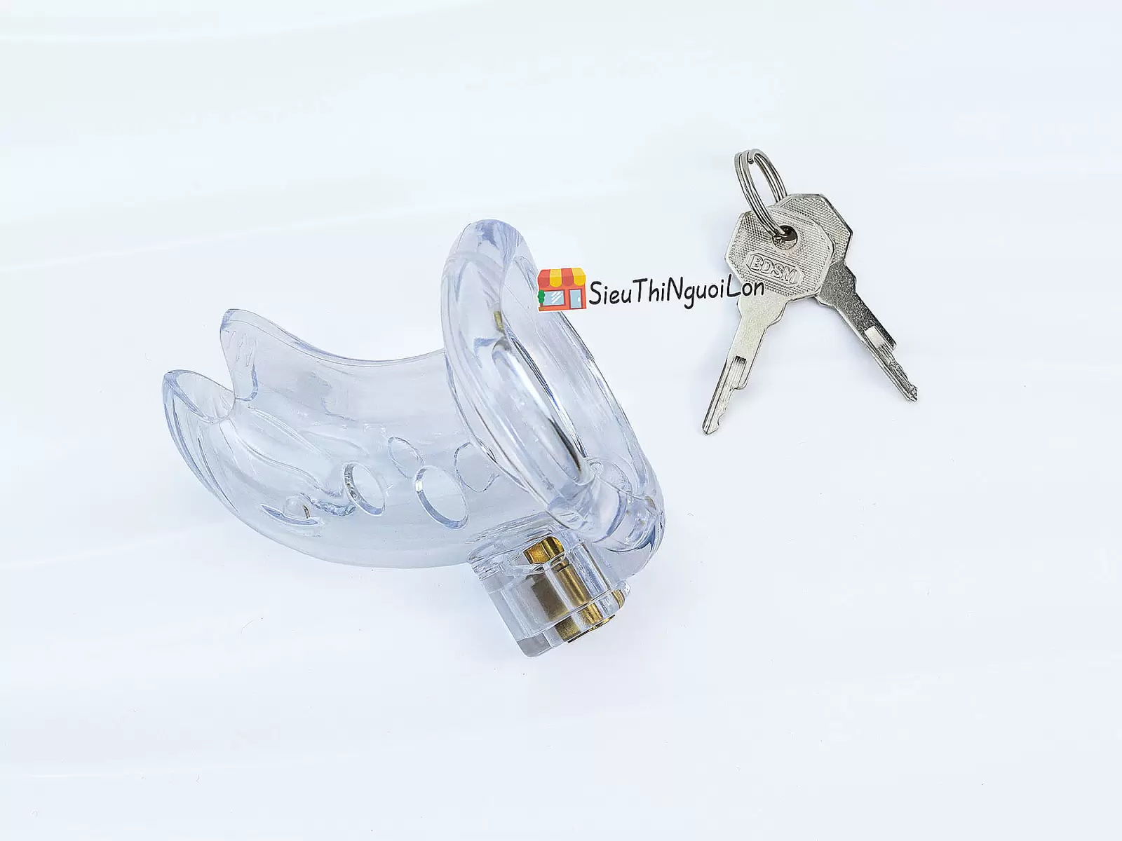 Đồ chơi bạo dâm khoá dương vật nhựa có chìa khoá
