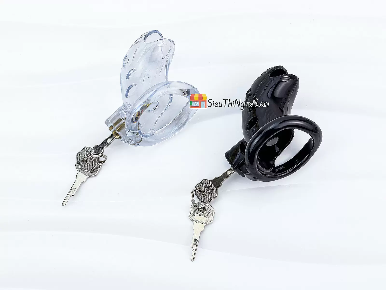 Đồ chơi bạo dâm khoá dương vật nhựa có chìa khoá