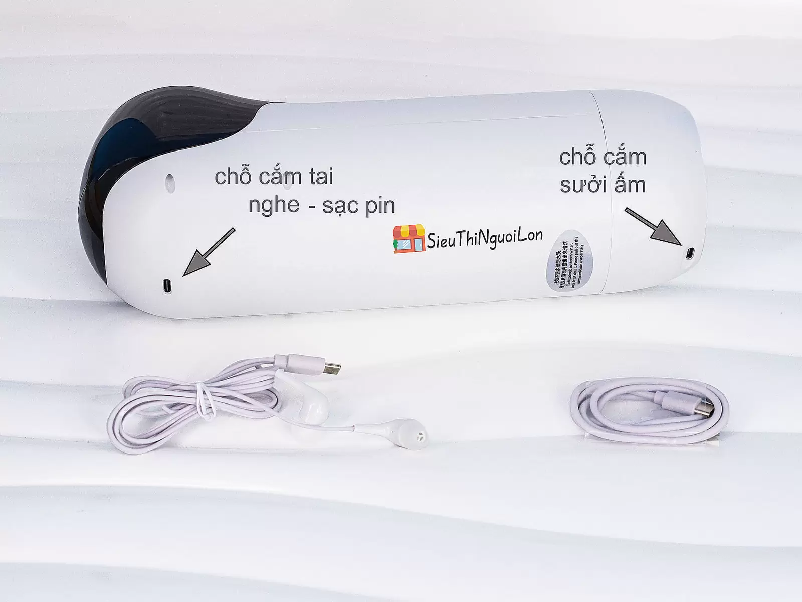 Máy thủ dâm QM-B2 rung co bóp, sưởi ấm pin sạc kèm tai nghe âm thanh quyến rũ