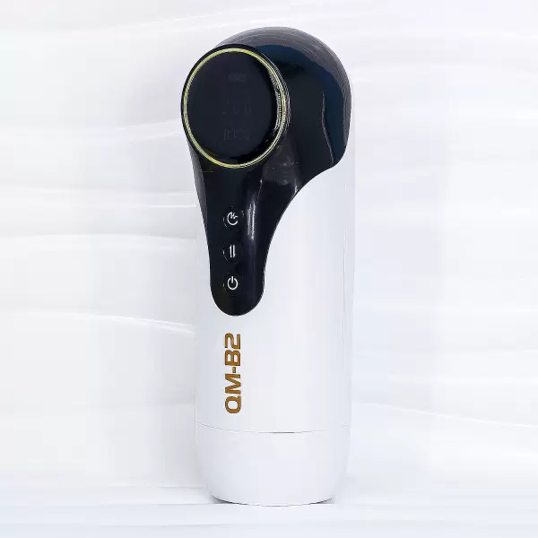 Máy thủ dâm QM-B2 rung co bóp, sưởi ấm pin sạc kèm tai nghe âm thanh quyến rũ