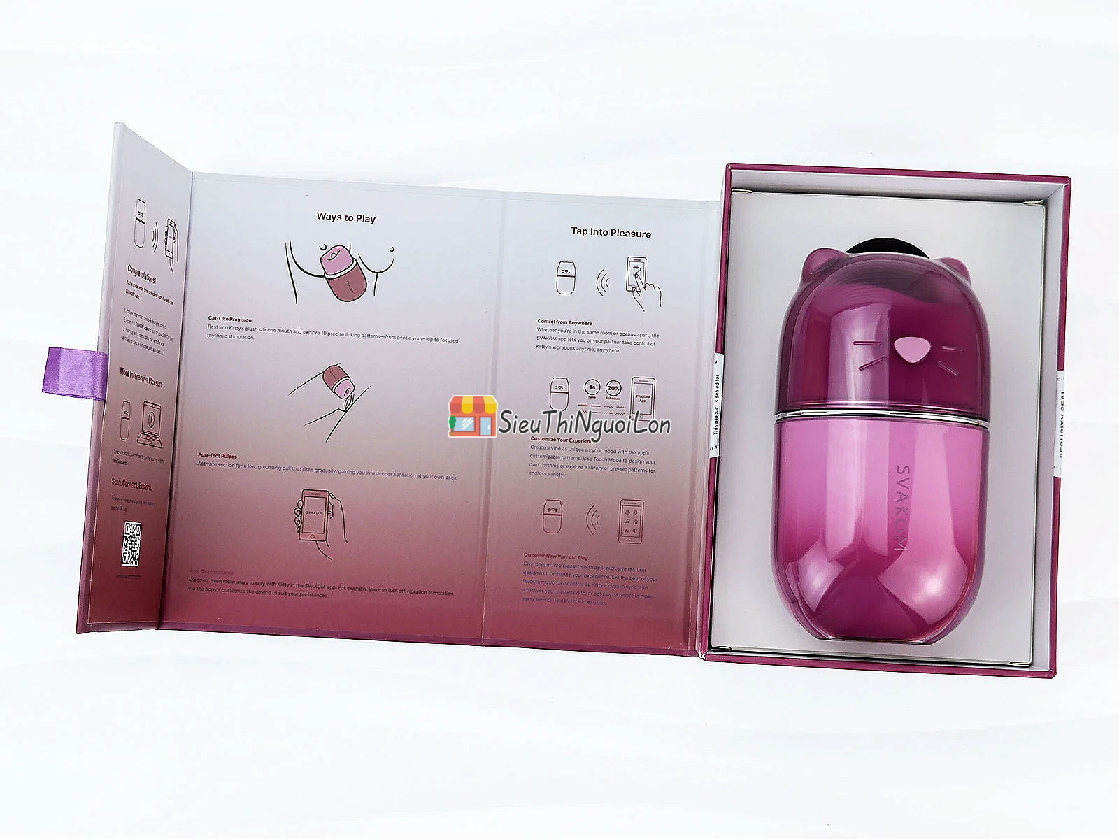 SVAKOM Klitty máy liếm hút 2 trong 1 điều khiển qua App