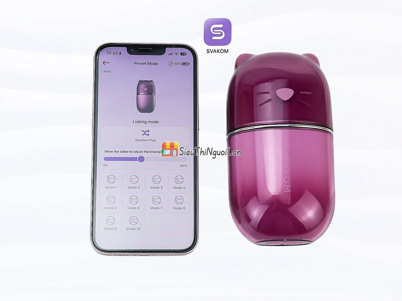 SVAKOM Klitty máy liếm hút 2 trong 1 điều khiển qua App