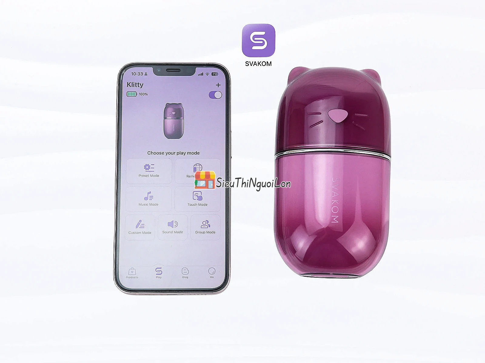SVAKOM Klitty máy liếm hút 2 trong 1 điều khiển qua App
