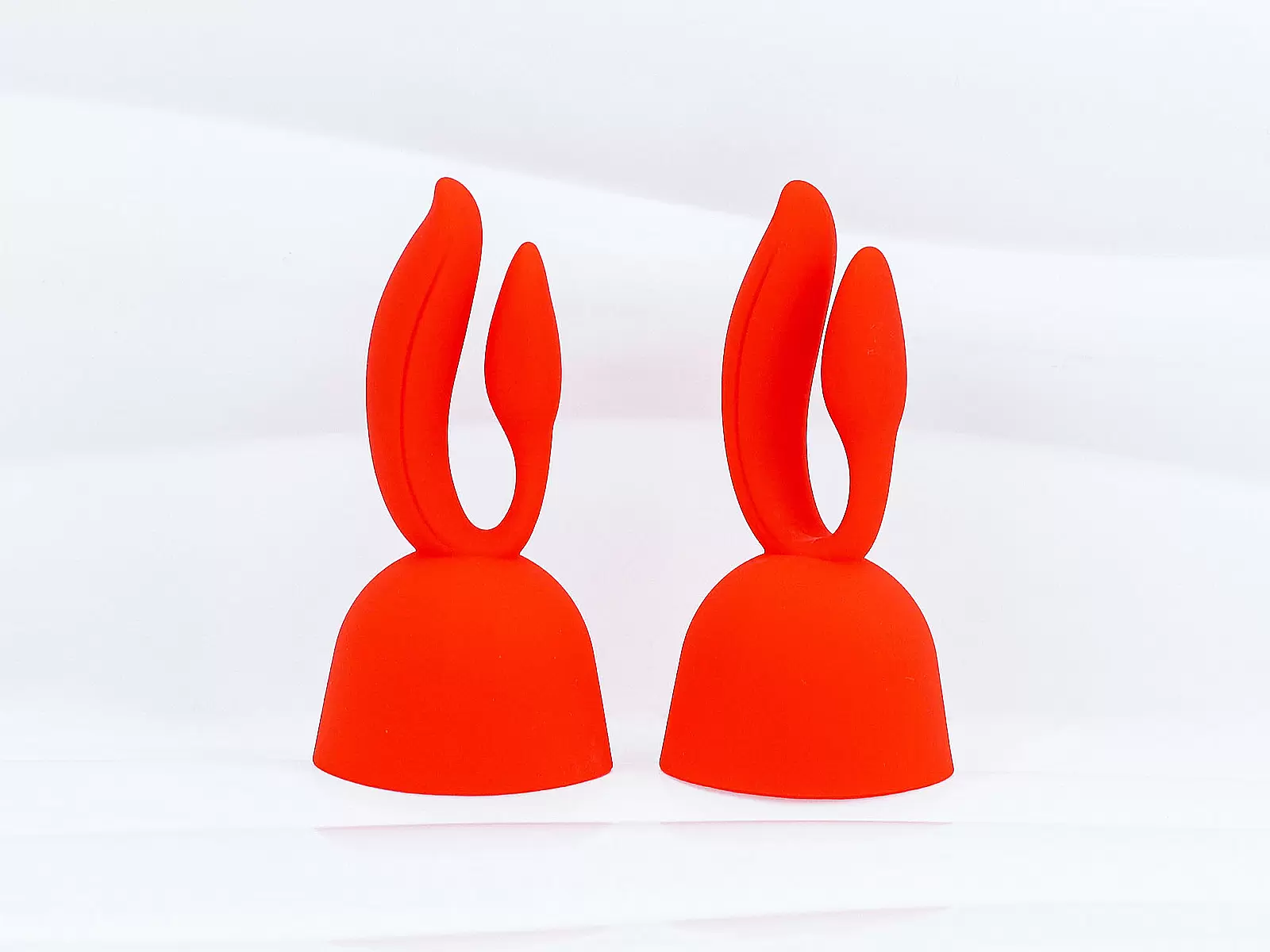 Đầu phụ máy massage 2 nhánh tai thỏ màu đỏ