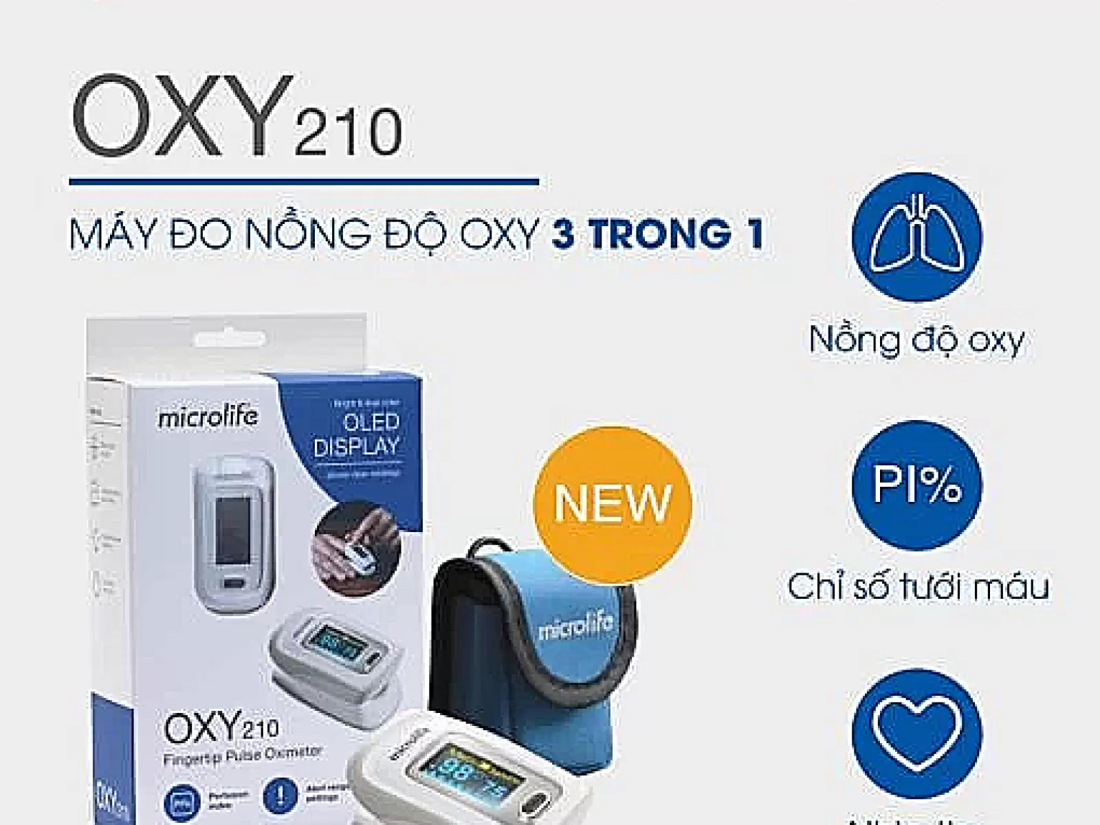 M&aacute;y đo nồng độ Oxy trong m&aacute;u Microlife Oxy 210
