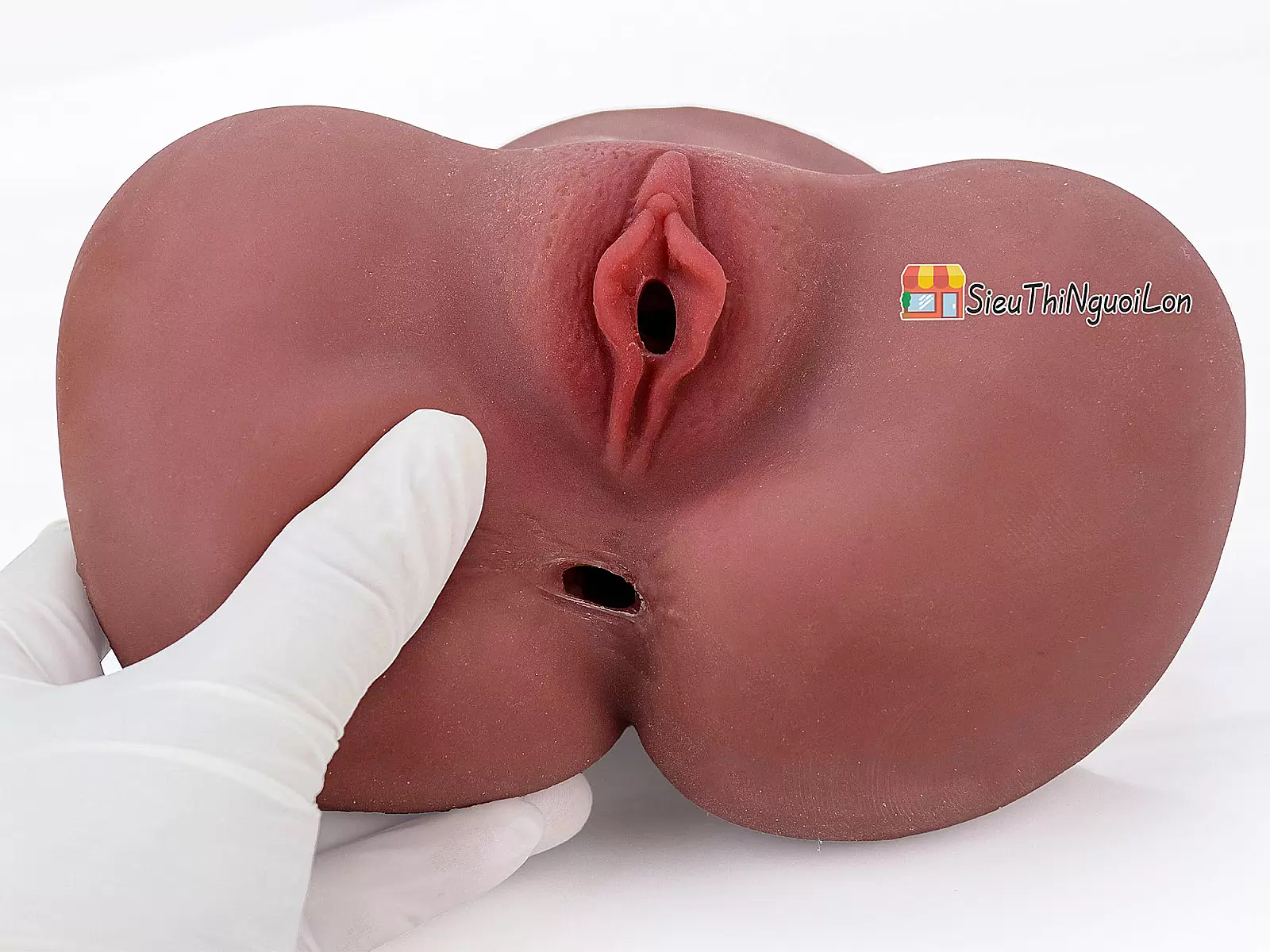 Âm đạo giả mông silicon màu nâu Annie nhỏ gọn đàn hồi