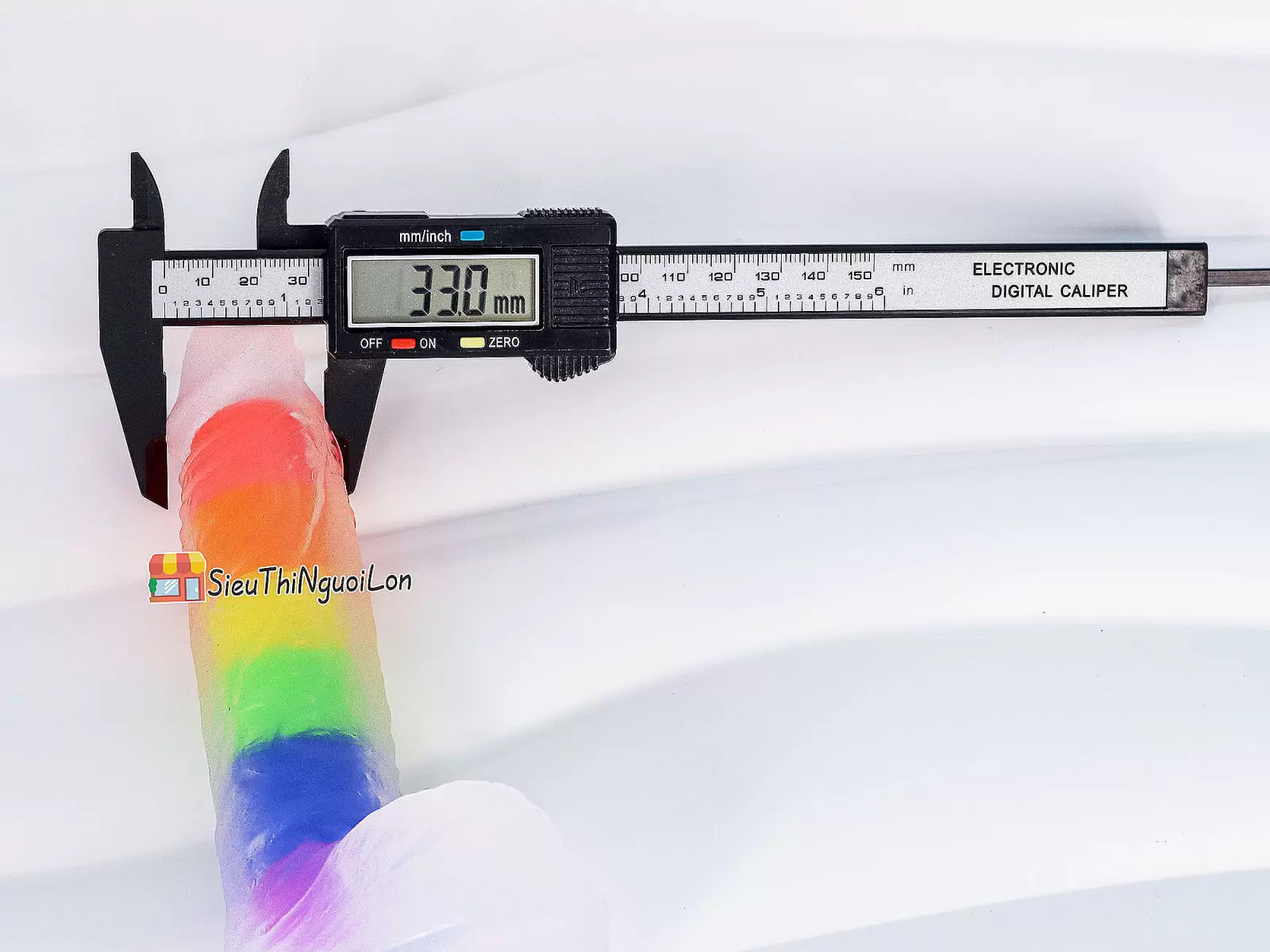Dương vật giả có đế Jelly Dildo trong suốt 7 sắc màu cầu vồng
