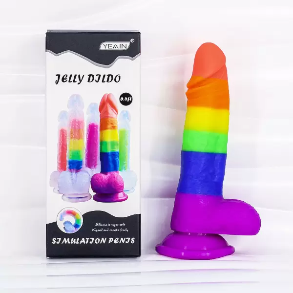 Dương vật giả có đế Jelly Dildo 7 màu