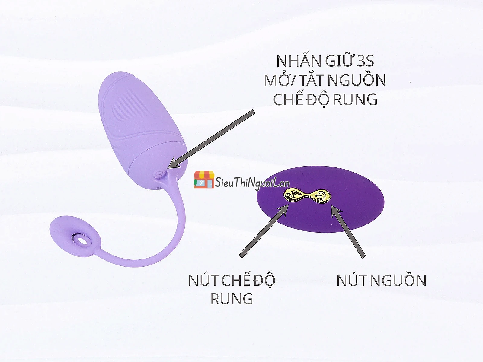 Trứng rung tình yêu Small Fish kèm điều khiển